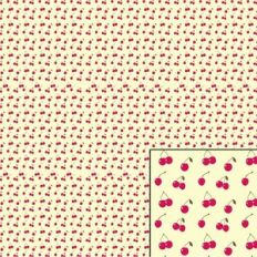 Digital Pattern Paper - Cherries Yellow