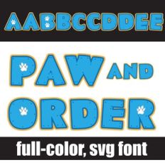 Paw and Order Color Font