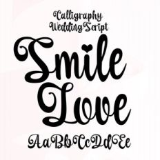 Smile Love Calligraphy Font
