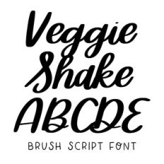 BFC Veggie Shake Brush Script Cursive Handwritten Font