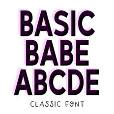 BFC Basic Babe Bold Simple Classic Display Sans Font