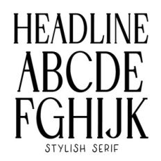 BFC Headline Classic Tall Fashion Condensed Serif Font