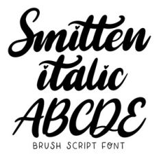 BFC Smitten Italic Bold Pretty Brush Script Font