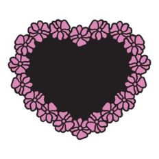 Heart frame with flowers