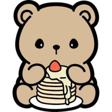 bear with pancake