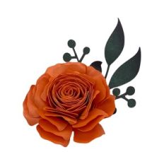 SPIRAL FLOWER 14 WITH LEAF 42