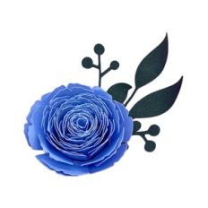 SPIRAL FLOWER 16 WITH LEAF 42