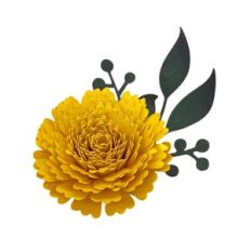 SPIRAL FLOWER 18 WITH LEAF 42