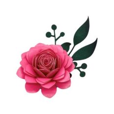 SPIRAL FLOWER 20 WITH LEAF 42