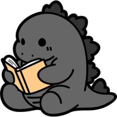 cute reading dino