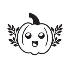 Pumpkin with Leaves