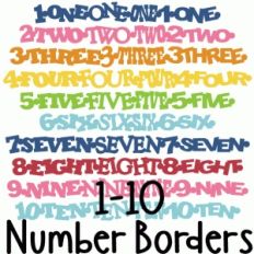 number borders 1-10