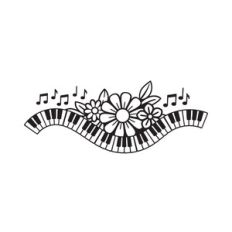 Floral Music Keyboard