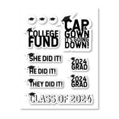 Graduation Sentiments Sticker Sheet