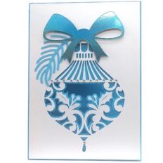 CHRISTMAS ORNAMENT LAYER CARD