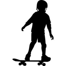 boy skater silhouette