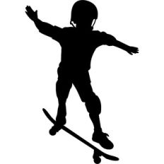 boy skater silhouette
