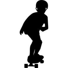 boy skater silhouette