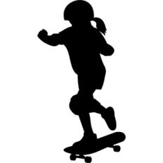 girl skater silhouette