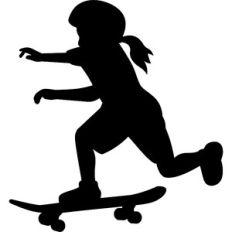 girl skater silhouette