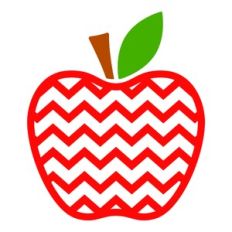 Apple with chevron pattern