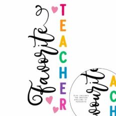 Favorite Teacher Vertical Quote