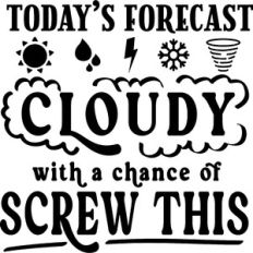 Today's Forecast Cloudy Chance Screw This