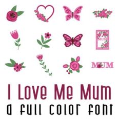 I Luv Me Mum Full Color Font