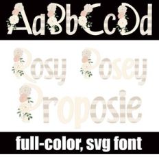Rosey Posey Proposie Color Font