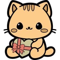 cat with chocolate box