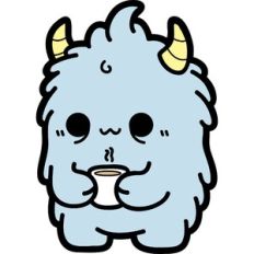 cute tired monster