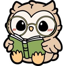 cute reading owl