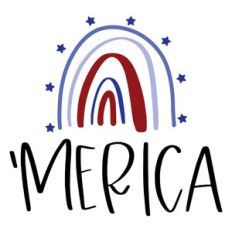 'Merica with Abstract Rainbow