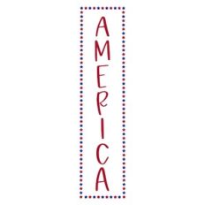 America Vertical Sign with Stars