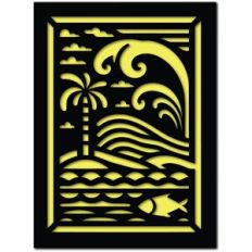 Seaside Silhouette Art