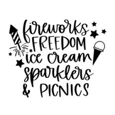 Fireworks Freedom Ice Cream Sparklers and Picnics