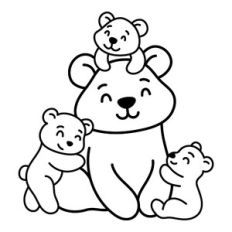 Mama Bear with Cubs