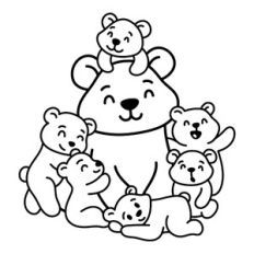 Mama Bear with Cubs