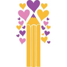 hearts pencil