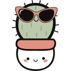 cactus with sunglasses