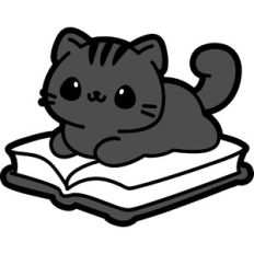 cat on a book