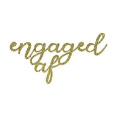 engaged af cake topper
