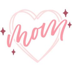 Retro Heart Mom