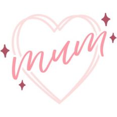 Retro Heart Mum