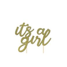 its a girl cake topper
