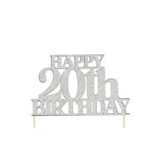 20th Birthday Cake Topper