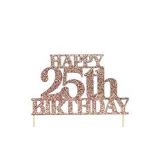 25th Birthday Cake Topper