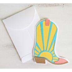 sunshine cowgirl boot card and envelope