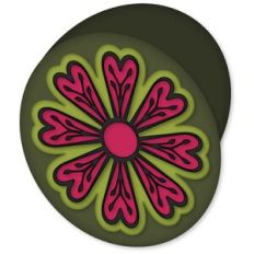 round flower card