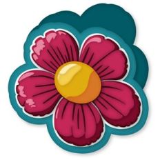 shiny 5 petal flower card